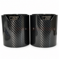 BMW Black Carbon Fibre Exhaust Tips, front view